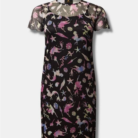 Disney The Little Mermaid Midi Mesh T-Shirt Dress - Picture 2 of 5